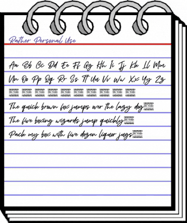 Rather Personal Use Regular animated font preview Rather Personal Use Regular animated font preview