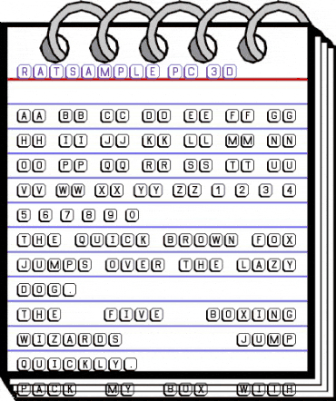 Ratsample PC 3D Regular animated font preview Ratsample PC 3D Regular animated font preview