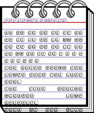 RatsampleMac3D Regular animated font preview RatsampleMac3D Regular animated font preview