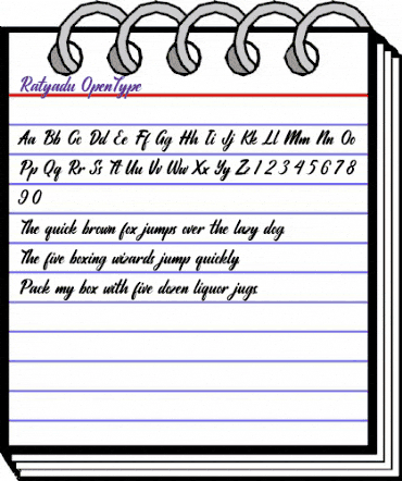 Ratyadu Regular animated font preview