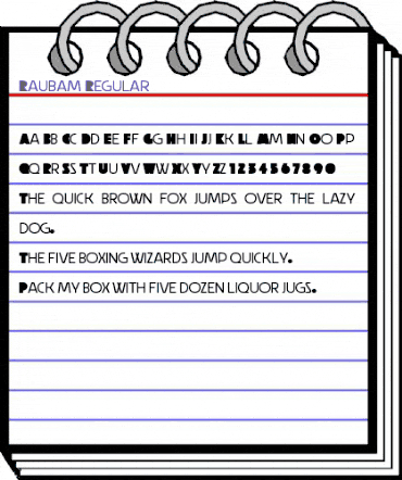Raubam Regular animated font preview