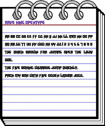 Rave King Regular animated font preview