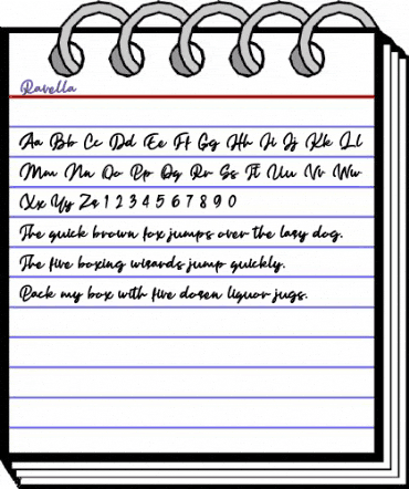 Ravella Regular animated font preview