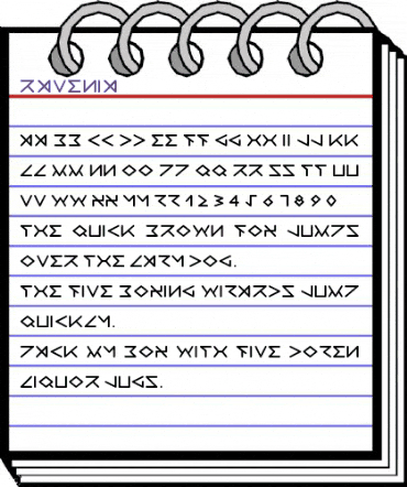 Ravenia Regular animated font preview