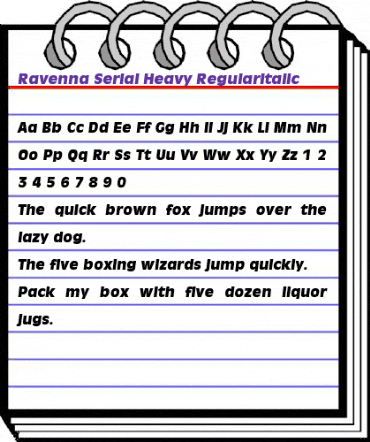 Ravenna-Serial-Heavy RegularItalic animated font preview Ravenna-Serial-Heavy RegularItalic animated font preview