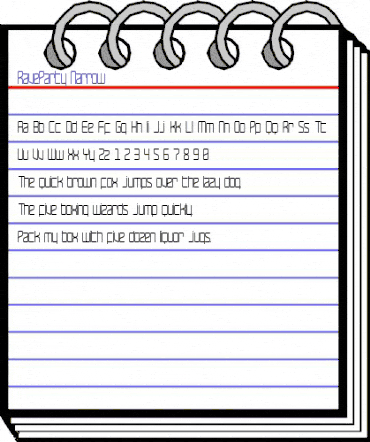 RaveParty Narrow Regular animated font preview RaveParty Narrow Regular animated font preview