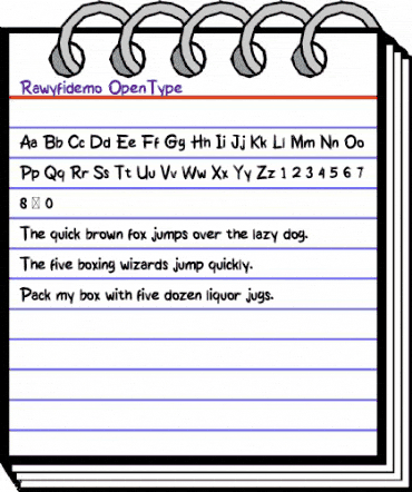 Rawyfidemo Regular animated font preview