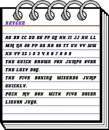 RayGun Regular animated font preview