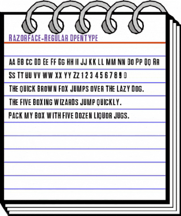 RazorFace Regular animated font preview RazorFace Regular animated font preview