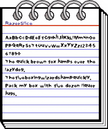 RazorSlice Regular animated font preview RazorSlice Regular animated font preview