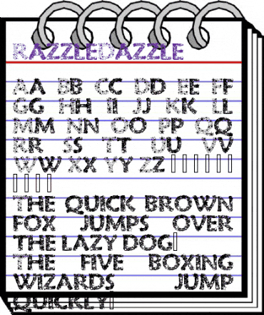 RazzleDazzle Regular animated font preview
