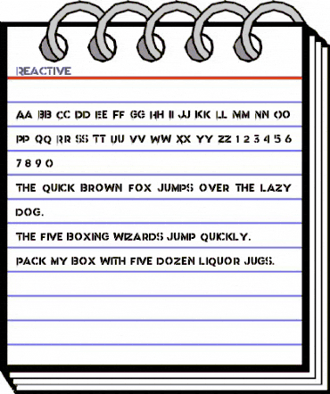 Reactive Regular animated font preview Reactive Regular animated font preview