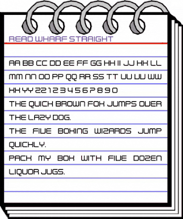 Read Wharf Straight Regular animated font preview
