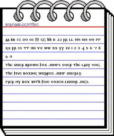 ReadableGothic Regular animated font preview ReadableGothic Regular animated font preview