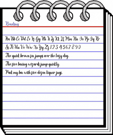 Reading Regular animated font preview