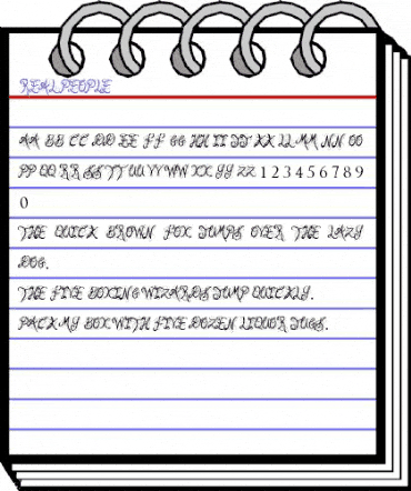 Real People Regular animated font preview Real People Regular animated font preview