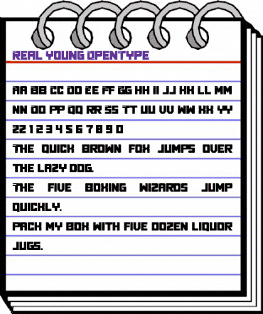 Real Young Regular animated font preview