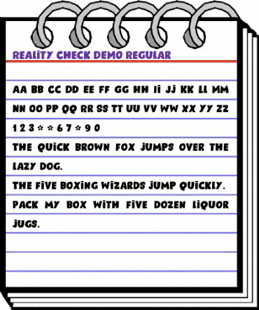 Reality Check DEMO Regular animated font preview Reality Check DEMO Regular animated font preview