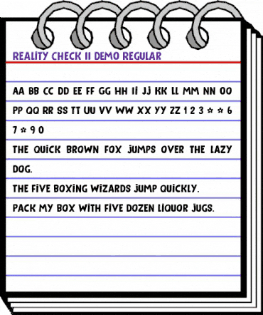 Reality Check II DEMO Regular animated font preview Reality Check II DEMO Regular animated font preview