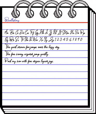 Reallishmy Regular animated font preview