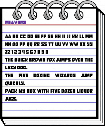 Reavers Regular animated font preview Reavers Regular animated font preview