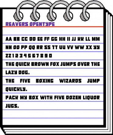 Reavers Regular animated font preview Reavers Regular animated font preview