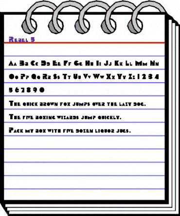 Rebel 5 Regular animated font preview Rebel 5 Regular animated font preview