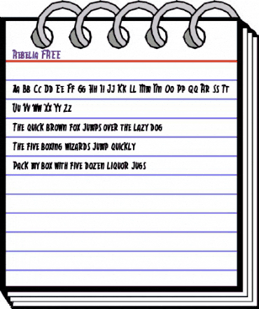 Rebelia FREE Regular animated font preview