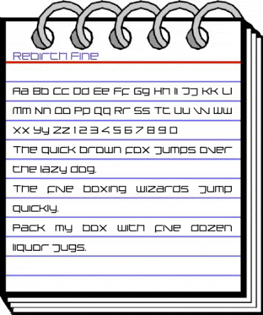 Rebirth Regular animated font preview