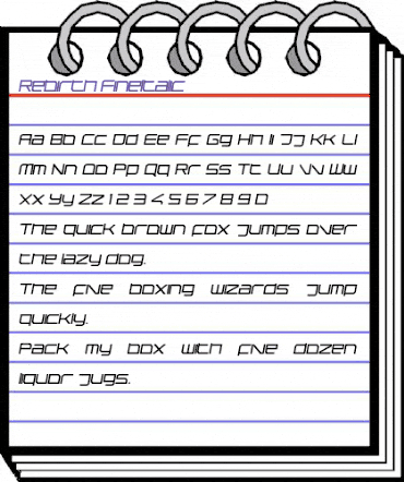 Rebirth Regular animated font preview Rebirth Regular animated font preview