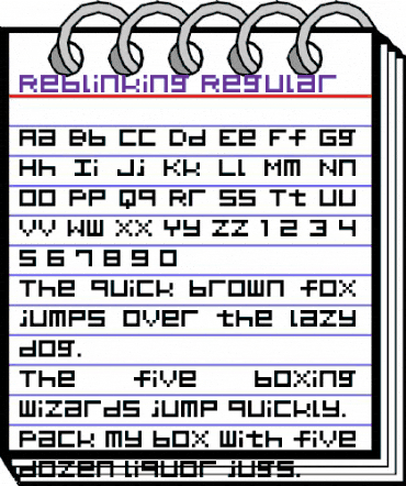 Reblinking Regular animated font preview Reblinking Regular animated font preview
