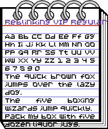 Reblinking VIP Regular animated font preview Reblinking VIP Regular animated font preview
