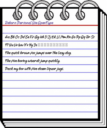 Reborn Personal Use animated font preview Reborn Personal Use animated font preview