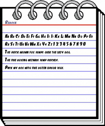 Rebosa Regular animated font preview