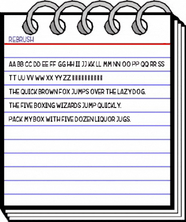 Rebrush Regular animated font preview Rebrush Regular animated font preview