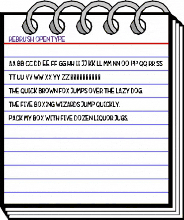 Rebrush Regular animated font preview Rebrush Regular animated font preview