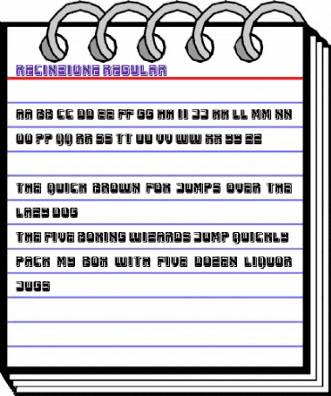 Recinzione Regular animated font preview Recinzione Regular animated font preview