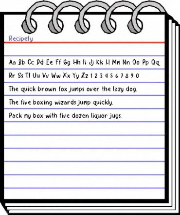 Recipety Regular animated font preview Recipety Regular animated font preview