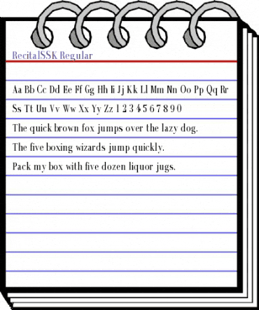 RecitalSSK Regular animated font preview RecitalSSK Regular animated font preview