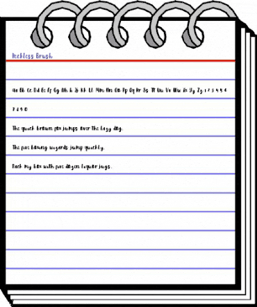 Reckless Brush Regular animated font preview Reckless Brush Regular animated font preview