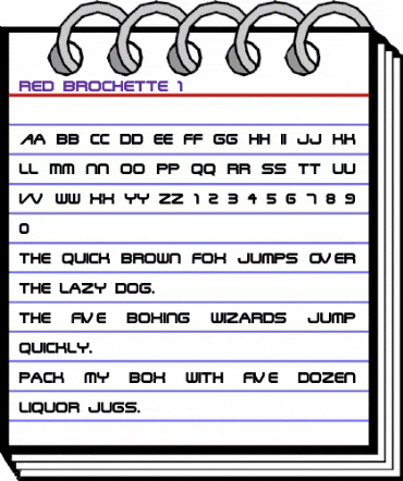 Red Brochette 1 Regular animated font preview