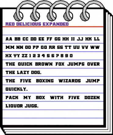 Red Delicious Expanded Expanded animated font preview Red Delicious Expanded Expanded animated font preview