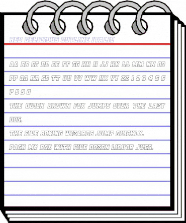 Red Delicious Outline Italic Outline Italic animated font preview Red Delicious Outline Italic Outline Italic animated font preview