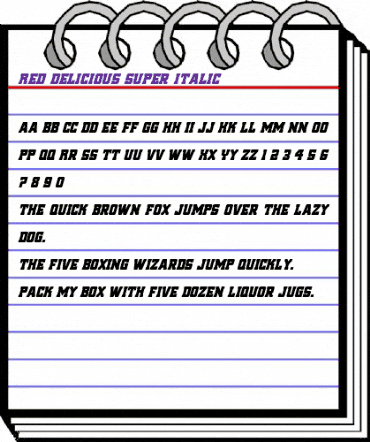 Red Delicious Super-Italic Italic animated font preview Red Delicious Super-Italic Italic animated font preview