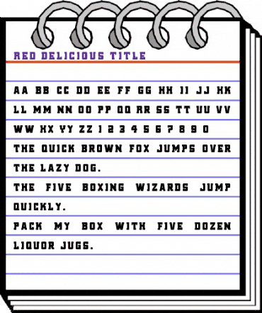 Red Delicious Title Regular animated font preview