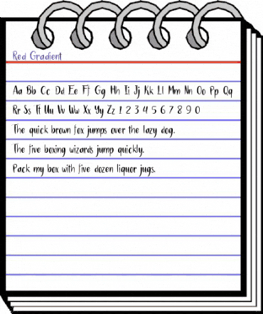 Red Gradient Regular animated font preview Red Gradient Regular animated font preview