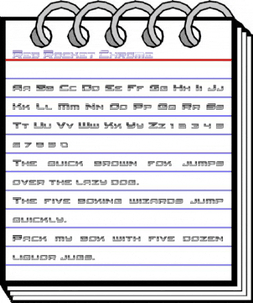 Red Rocket Chrome Regular animated font preview