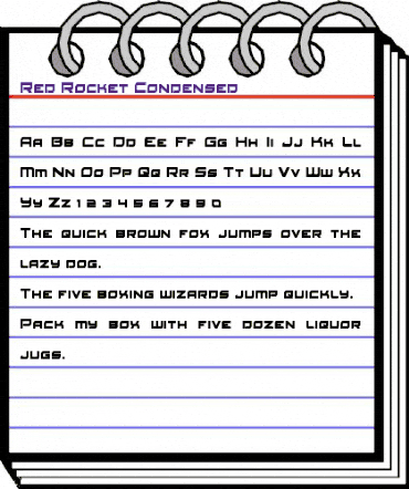 Red Rocket Condensed Condensed animated font preview