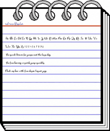 Red Rose Regular animated font preview