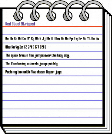 Red Steel Stripped Regular animated font preview Red Steel Stripped Regular animated font preview